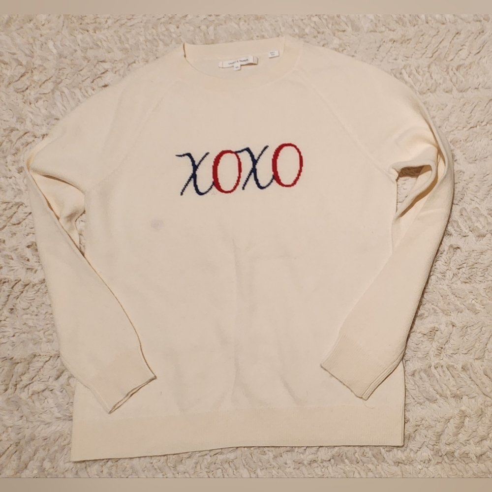 Chinti & Parker XOXO Cream Sweater. Size XS. EUC